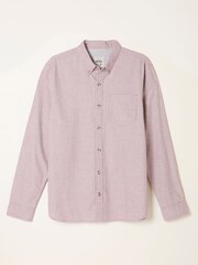 FatFace Tadlow Rust Red Long Sleeve Herringbone Shirt - Image 1 of 1