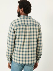 FatFace Tanton Natural Long Sleeve Textured Check Shirt - Image 2 of 5