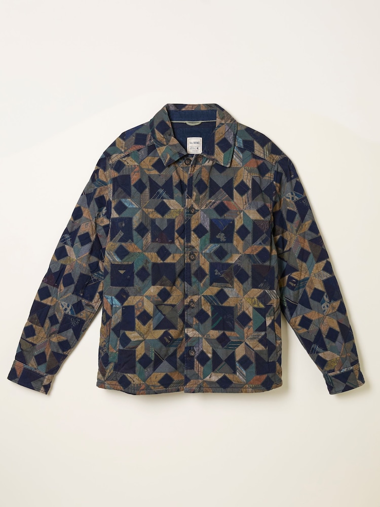 FatFace Khaki Green Stirling Quilted Overshirt - Image 1 of 7 FatFace Khaki Green Stirling Quilted Overshirt - Image 1 of 7