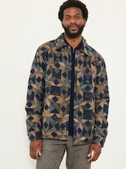 FatFace Khaki Green Stirling Quilted Overshirt - Image 2 of 7