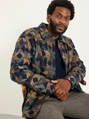 FatFace Khaki Green Stirling Quilted Overshirt - Image 5 of 7