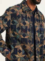 FatFace Khaki Green Stirling Quilted Overshirt - Image 6 of 7