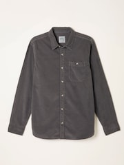 Cinza escuro - Camisa de veludo cotelê manga comprida FatFace - Imagem 1 de 1
