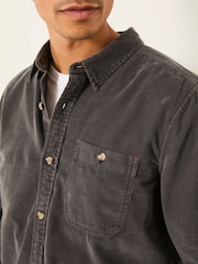 FatFace Dark Grey Long Sleeve Cord Shirt - Image 3 of 6
