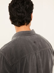 FatFace Dark Grey Long Sleeve Cord Shirt - Image 4 of 6