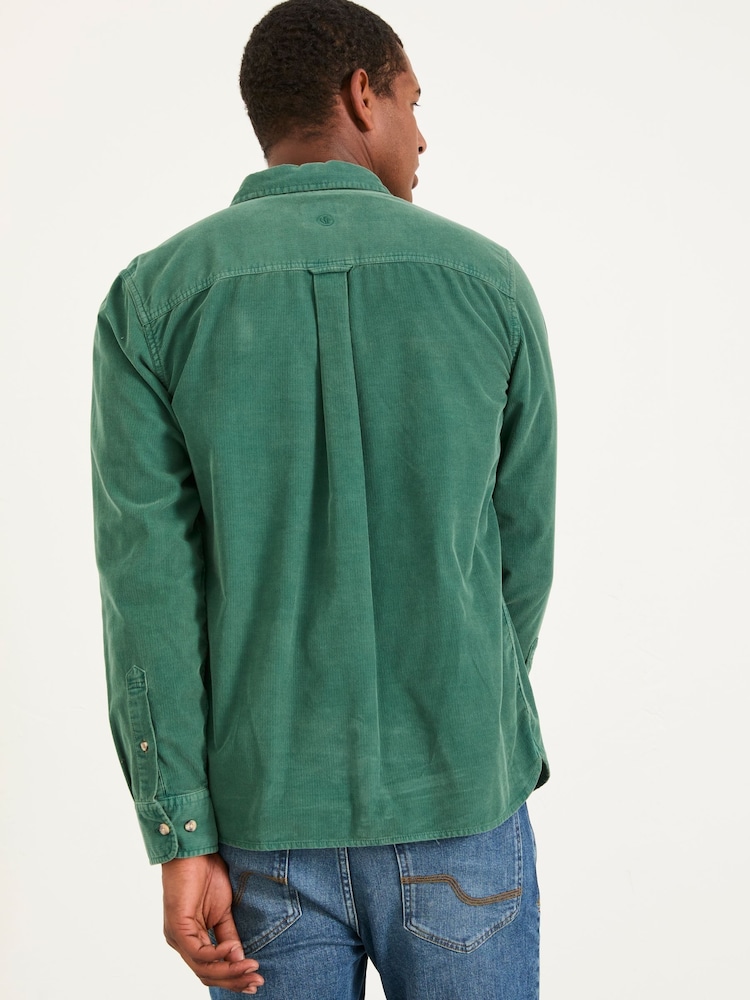 Buy FatFace Emerald Green Long Sleeve Cord Shirt from Next USA