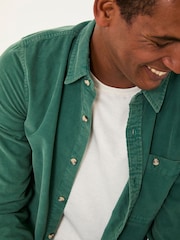 Verde esmeralda - Camisa de veludo cotelê manga comprida FatFace - Imagem 4 de 5