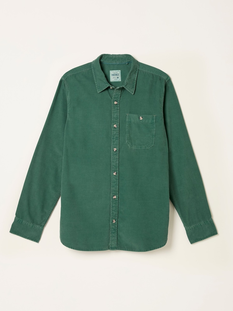 Verde esmeralda - Camisa de veludo cotelê manga comprida FatFace - Imagem 5 de 5