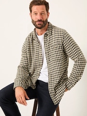 FatFace Emerald Green Long Sleeve Herringbone Check Shirt - Image 4 of 5