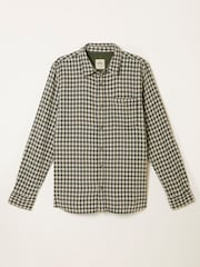 FatFace Emerald Green Long Sleeve Herringbone Check Shirt - Image 5 of 5
