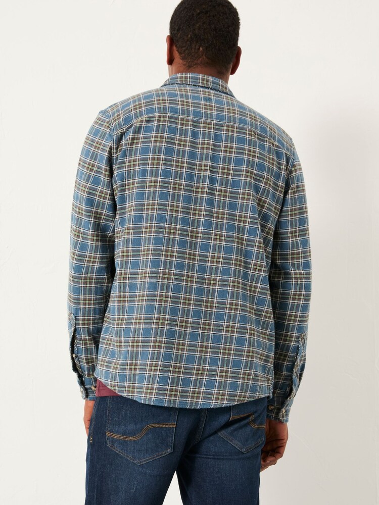 FatFace Pixley Mid Blue Long Sleeve Check Shirt - Image 2 of 5