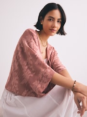 Dusky Pink Cropped Bunout Cover-Up - Image 1 of 10