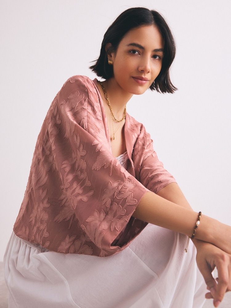 Dusky Pink Cropped Bunout Cover-Up - Image 1 of 10