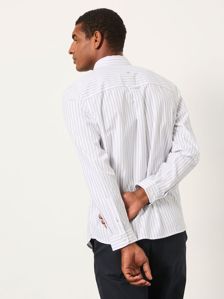 FatFace Foston Ivory Long Sleeve Stripe Shirt - Image 2 of 6 FatFace Foston Ivory Long Sleeve Stripe Shirt - Image 2 of 6