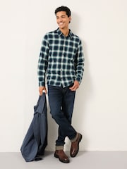 FatFace Thirn Emerald Green Long Sleeve Check Shirt - Image 4 of 5