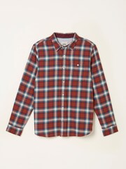 FatFace Thirn Berry Red Long Sleeve Check Shirt - Image 5 of 5