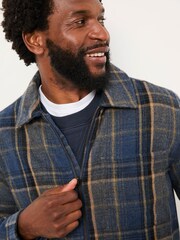 FatFace Jasper Navy Wool Mix Overshirt - Image 3 of 4
