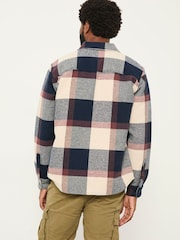 FatFace navy Long Sleeve Relaxed Fit Send Check Shirt - Image 3 of 6
