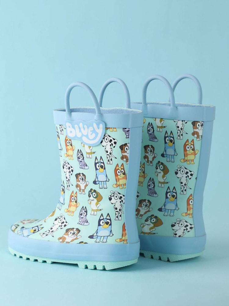 Vanilla Underground Blue Bluey Kids Wellies with Handles - Image 2 of 5 Vanilla Underground Blue Bluey Kids Wellies with Handles - Image 2 of 5