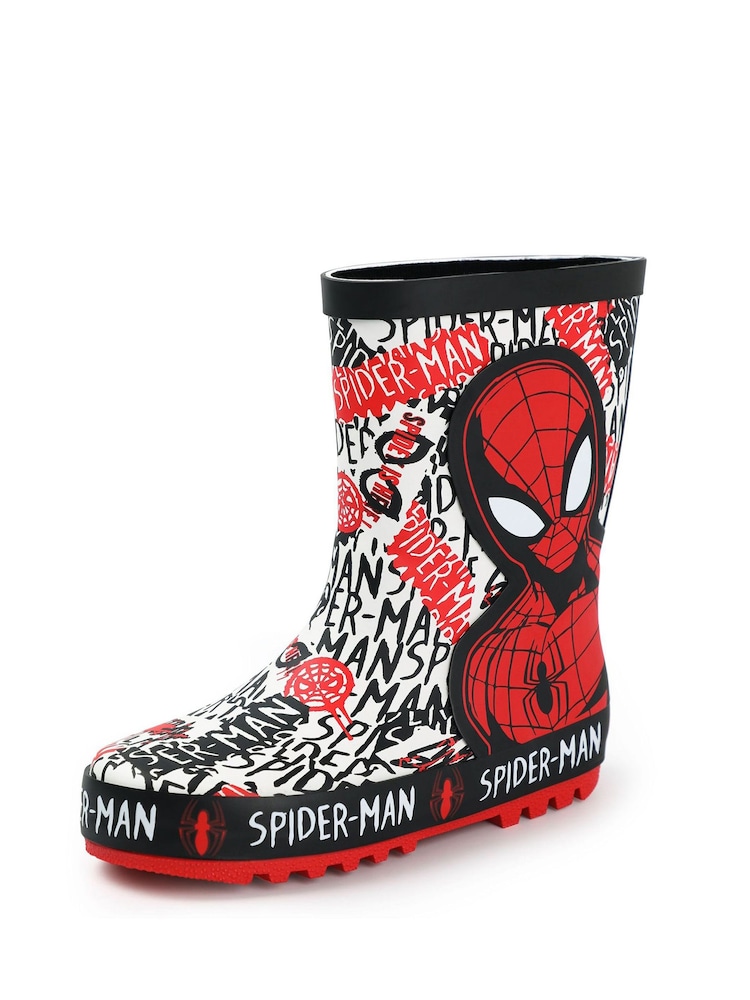 Vanilla Underground Red Spiderman Boys Wellies with Handles - Image 4 of 4