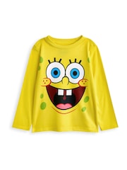 Vanilla Underground Yellow Kids Spongebob Pyjamas 2 Pack - Image 3 of 5