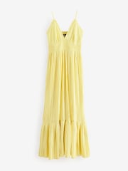The Kooples Yellow V-Neck Sheered Waist Cami Maxi Dress - Image 1 of 1
