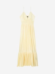 The Kooples Yellow V-Neck Sheered Waist Cami Maxi Dress - Image 5 of 5