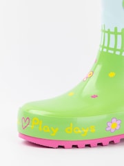 Vanilla Underground Green Peppa Pig Kids Wellies with Handles - Image 6 of 6