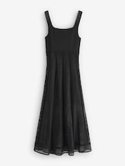 The Kooples Black Square Neck Sheer Lace Maxi Dress - Image 1 of 1