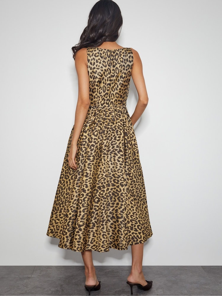 Buy Monsoon Animal Sicily Leopard Print Midi Dress from Next USA