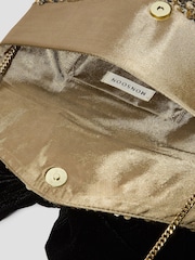 Monsoon Gold Bella Bow Embellished Clutch Bag - Image 3 of 5