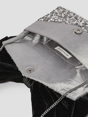 Monsoon Silver Bella Bow Embellished Clutch Bag - Image 4 of 4