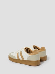 Monsoon White Tammi Faux Leather Sport Stripe Trainers - Image 2 of 3