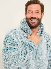 FatFace Dark Teal Sofa Snuggle Hoodie - Image 5 of 6