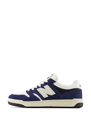 New Balance Blue/Ecru Mens 480 Trainers - Image 2 of 4