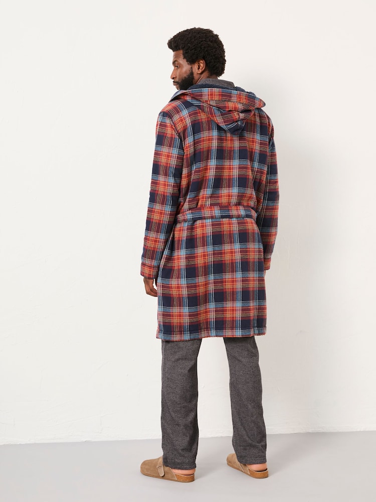 FatFace Lomond Blue Check Robe - Image 2 of 6
