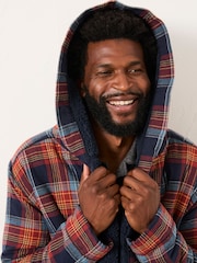 FatFace Lomond Blue Check Robe - Image 3 of 6