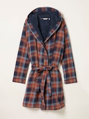 FatFace Lomond Blue Check Robe - Image 6 of 6