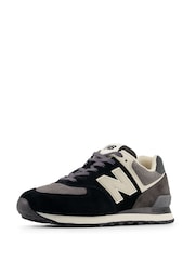 New Balance Black/Grey Mens 574 Trainers - Image 3 of 7