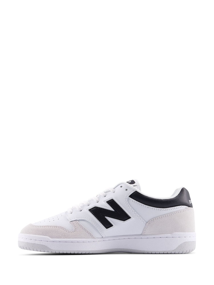 New Balance White/Black Mens 480 Trainers - Image 2 of 7