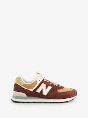 New Balance Tan Brown Mens 574 Trainers - Image 1 of 1
