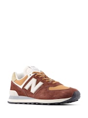 New Balance Tan Brown Mens 574 Trainers - Image 3 of 6
