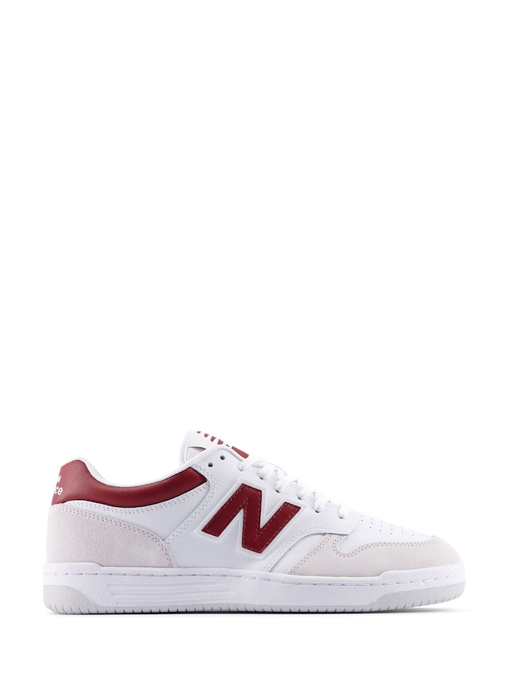 New Balance Cream/Red Mens 480 Trainers - Image 1 of 7