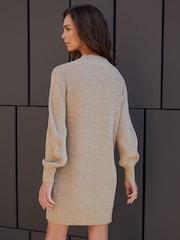 Natural - Threadbare V-Neck com Jumper Dress - Imagem 3 de 4