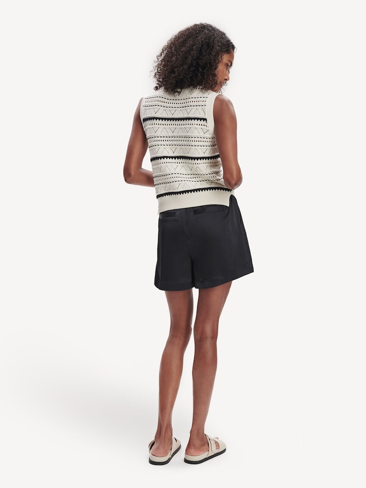 Varley White Athena Pointelle Knit Vest - Image 2 of 6 Varley White Athena Pointelle Knit Vest - Image 2 of 6