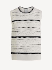 Varley White Athena Pointelle Knit Vest - Image 6 of 6