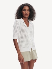 Varley White Ellie Knit Shirt - Image 3 of 6