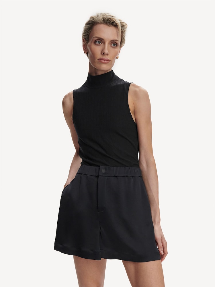 Varley Black Sarka High Rise Shorts - Image 1 of 7 Varley Black Sarka High Rise Shorts - Image 1 of 7