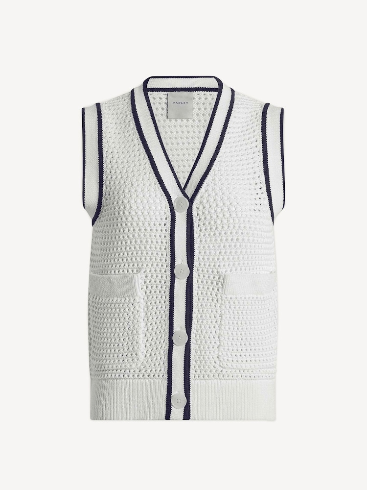 Varley White Leilani V-Neck Tank - Image 7 of 7