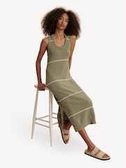 Varley Green Scott Scoop Neck Midi Dress - Image 3 of 4